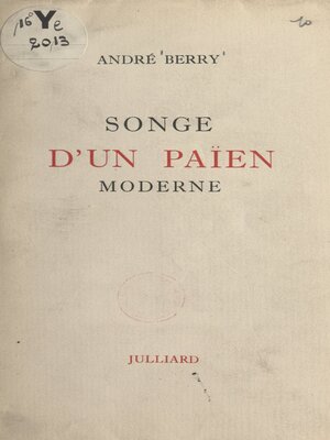 cover image of Songe d'un païen moderne